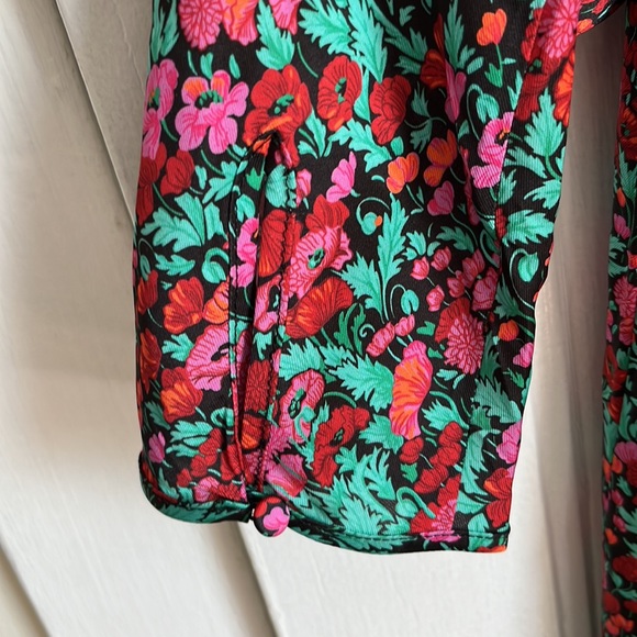 J.Crew Collection Drapey Puff-Sleeve Dress in Ratti Red Blooms - Picture 14 of 15